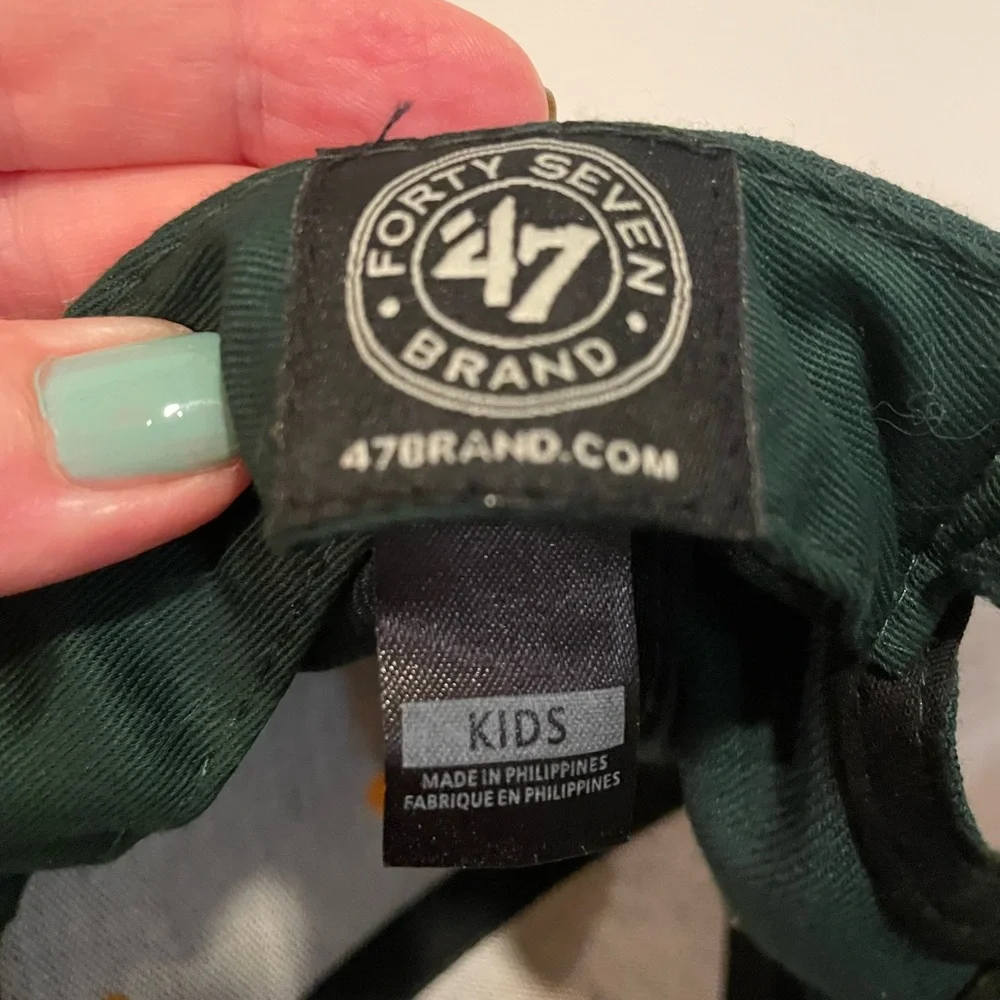 '47 Brand Dark Green & Gold Kids Cap with A’s Logo Patch
